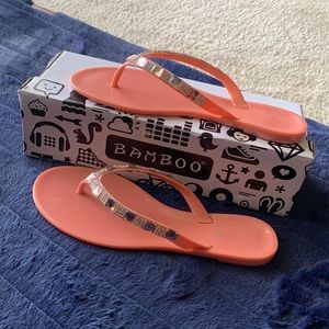 Coral bamboo flip flops/ sandal